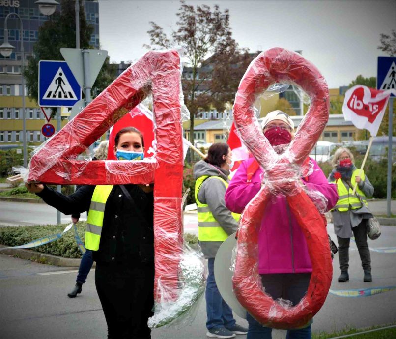 Wir reißen die Ost-West-Arbeitszeitmauer nieder – Warnstreikaktion am 16.10. in Hanau