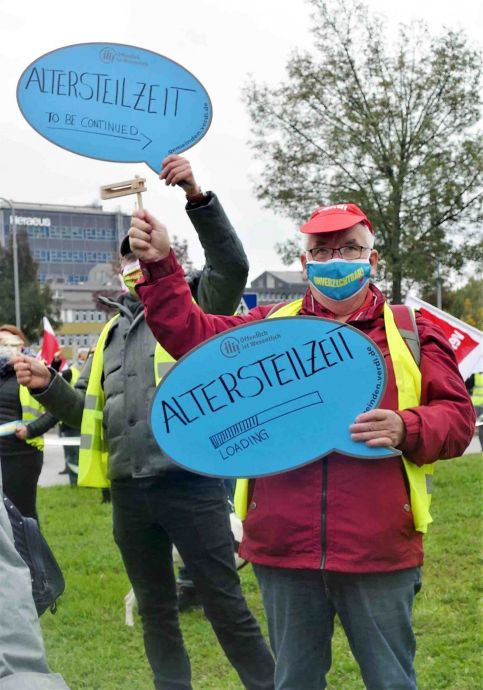 Wir reißen die Ost-West-Arbeitszeitmauer nieder – Warnstreikaktion am 16.10. in Hanau