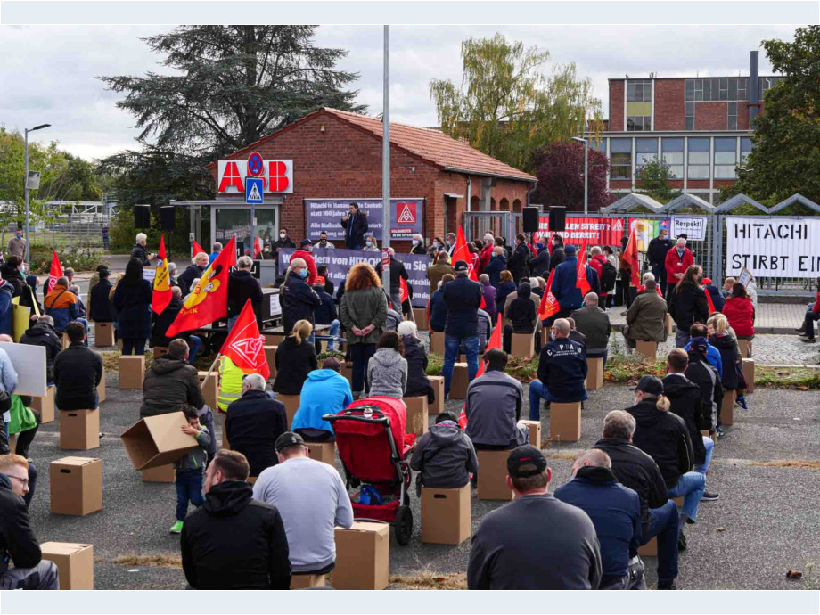 Schwarze-Wolken über Großauheim - Protest am 5.10.2020 gegen die Schließung von Hitachi-ABB