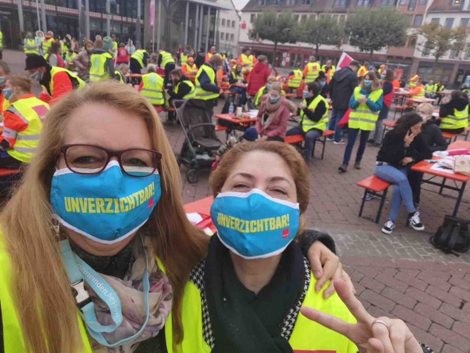 2020-10-01 Tarifrunde TV OeD - Streikfrühstück auf dem Marktplatz in Hanau 2020-10-01 Tarifrunde TV OeD - Streikfrühstück auf dem Marktplatz in Hanau