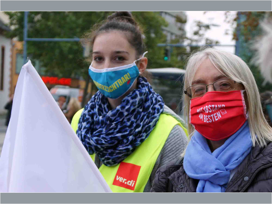 Warnstreik in Offenbach in der Tarifrunde Öffentlicher Dienst 2020