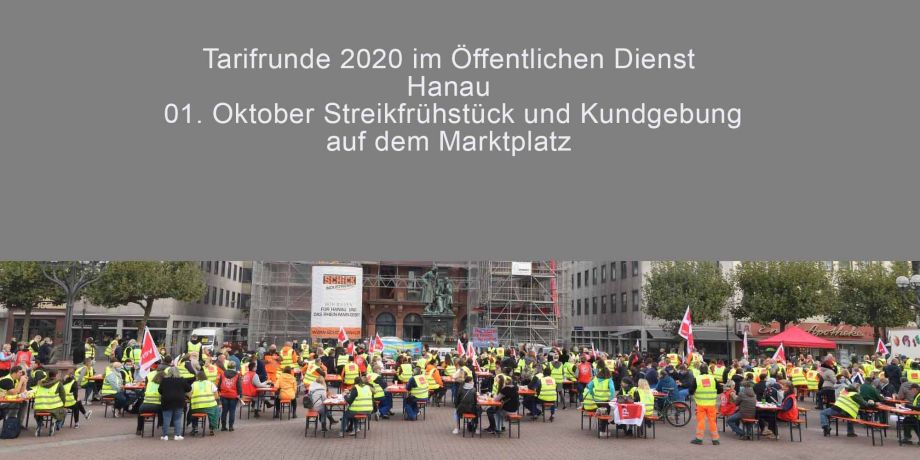 2020-10-01 Tarifrunde TV OeD - Streikfrühstück auf dem Marktplatz in Hanau 2020-10-01 Tarifrunde TV OeD - Streikfrühstück auf dem Marktplatz in Hanau