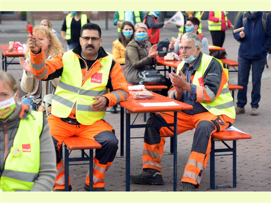 2020-10-01 Tarifrunde TV OeD - Streikfrühstück auf dem Marktplatz in Hanau 2020-10-01 Tarifrunde TV OeD - Streikfrühstück auf dem Marktplatz in Hanau