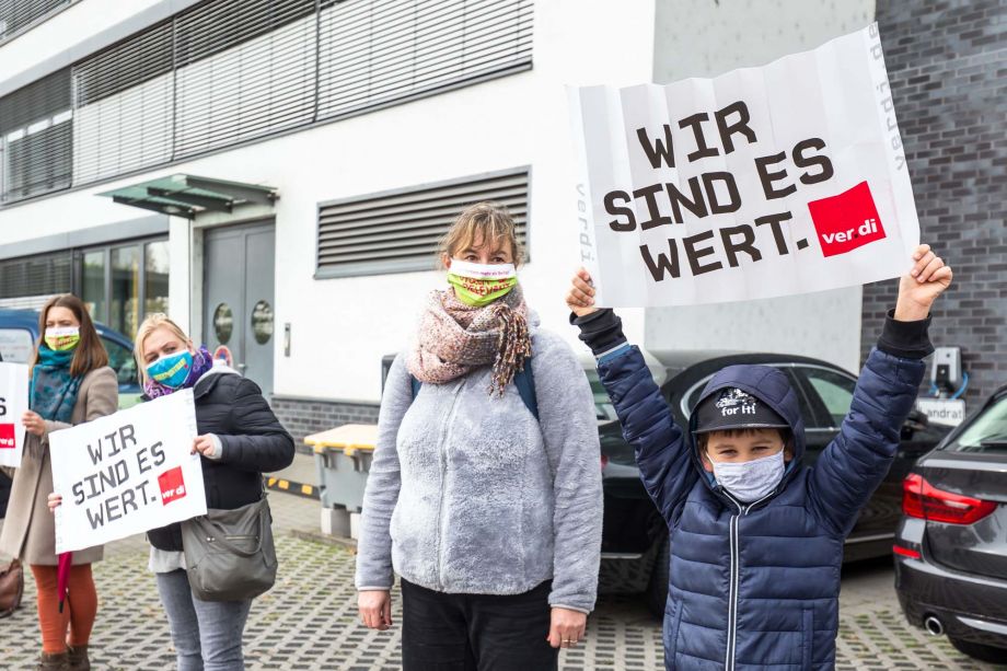 ver.di macht Druck - früh übt sich