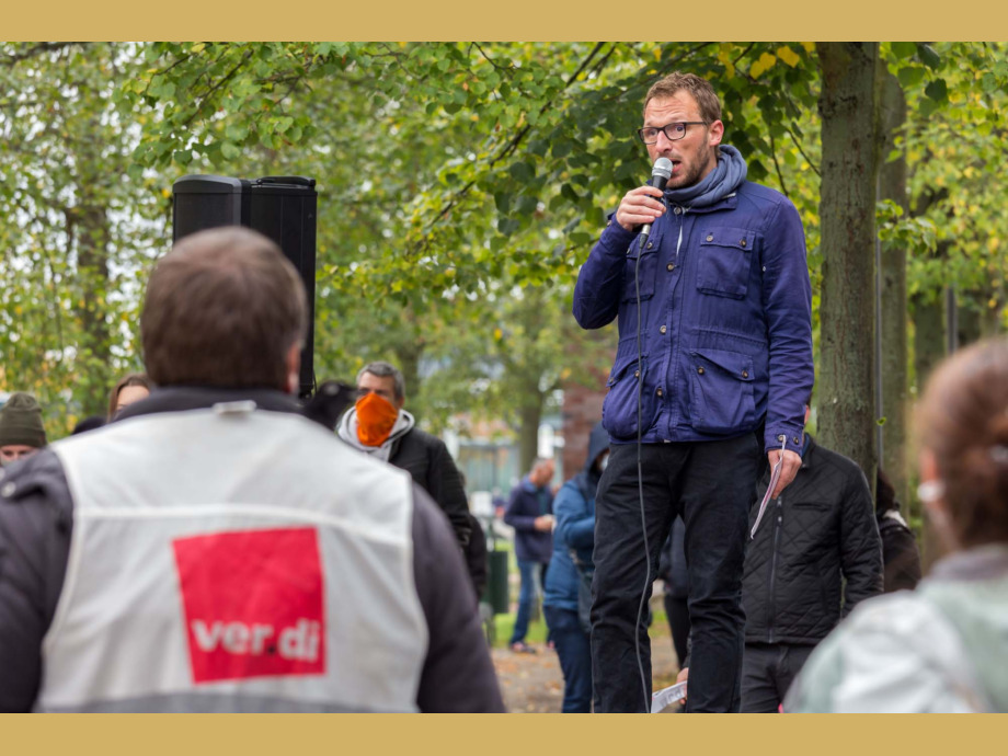 Solidarität vom DGB: Florian Kaufmann - Gewerkschaftssekretär des DGB Region Südosthessen Solidarität vom DGB: Florian Kaufmann - Gewerkschaftssekretär des DGB Region Südosthessen