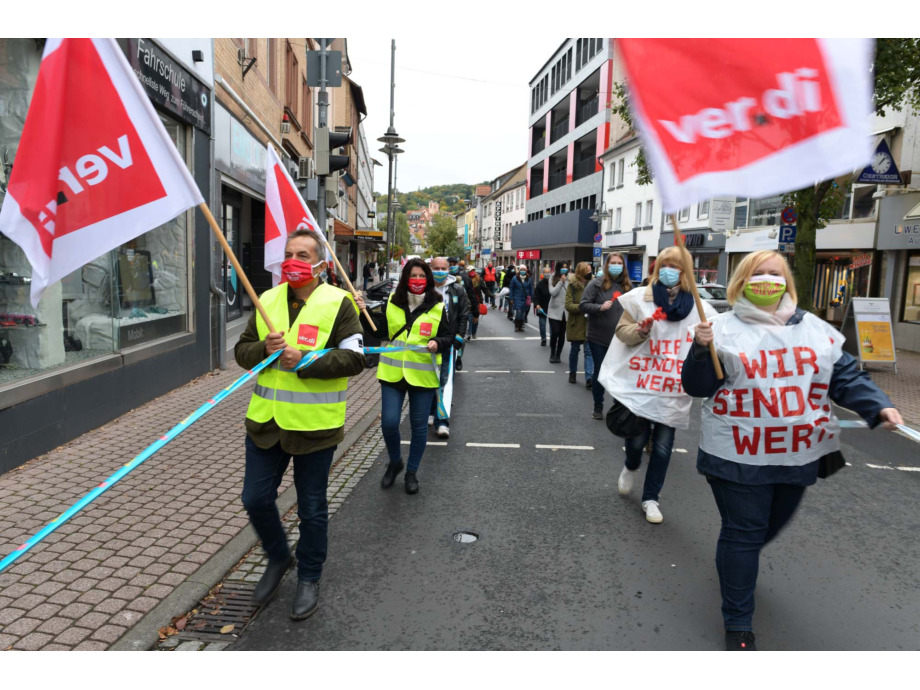 Wir sind es wert - Warnstreik auch in Gelnhausen/Main-Kinzig-Kreis