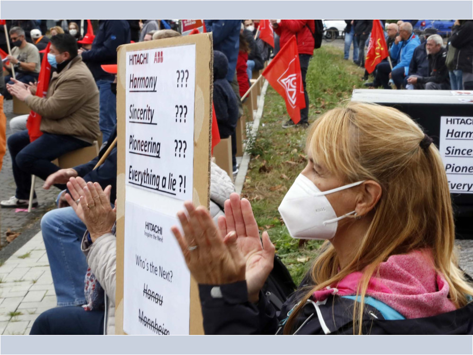 Schwarze-Wolken über Großauheim - Protest am 5.10.2020 gegen die Schließung von Hitachi-ABB