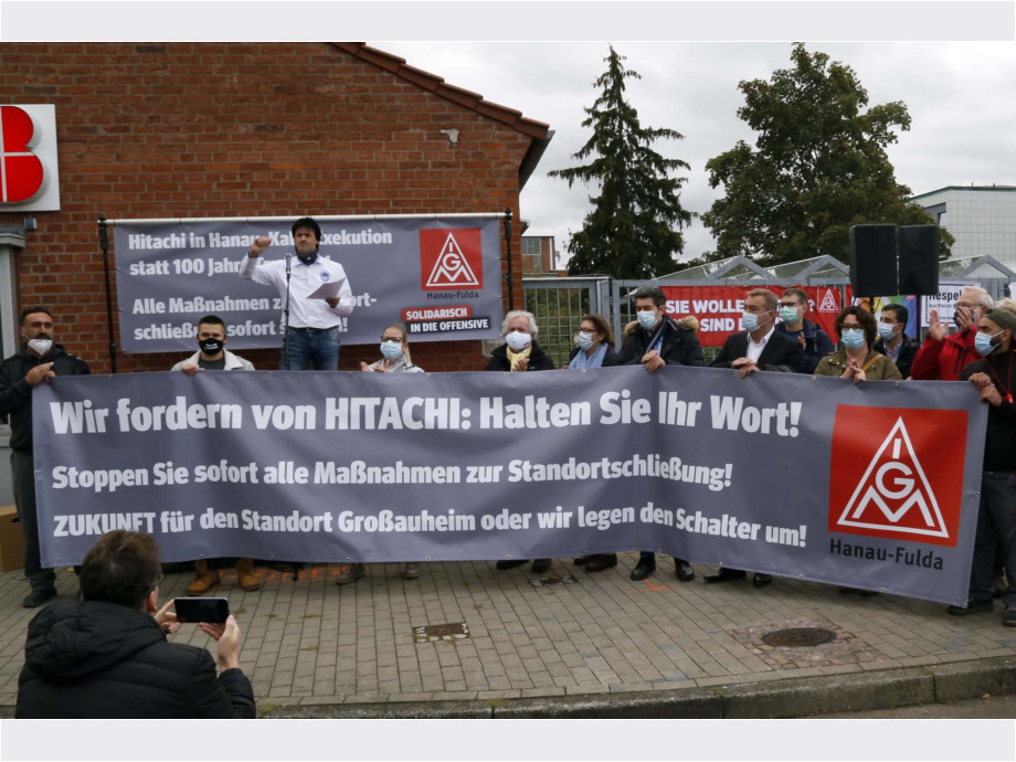 Schwarze-Wolken über Großauheim - Protest am 5.10.2020 gegen die Schließung von Hitachi-ABB