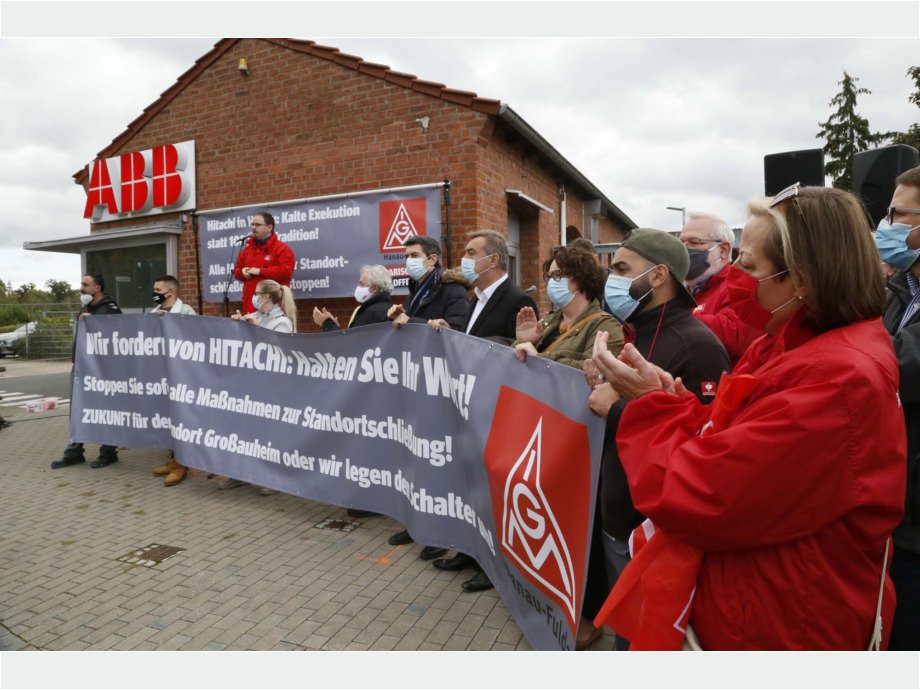 Schwarze-Wolken über Großauheim - Protest am 5.10.2020 gegen die Schließung von Hitachi-ABB