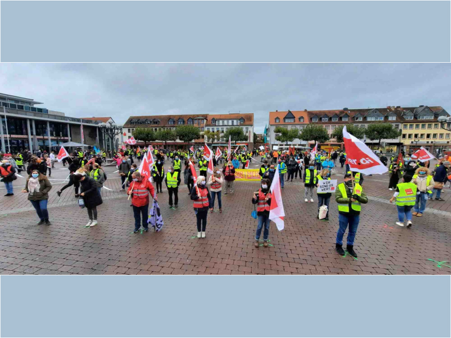 Wir reißen die Ost-West-Arbeitszeitmauer nieder – Warnstreikaktion am 16.10. in Hanau Wir reißen die Ost-West-Arbeitszeitmauer nieder – Warnstreikaktion am 16.10. in Hanau