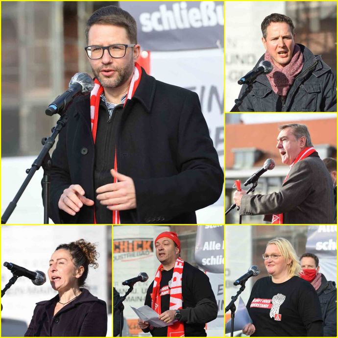 Warnstreik und Autocorsoam 19. November 2020 für den Erhalt der Arbeitsplätze bei Hitachi ABB Power Grids in Hanau-Großauheim Warnstreik und Autocorsoam 19. November 2020 für den Erhalt der Arbeitsplätze bei Hitachi ABB Power Grids in Hanau-Großauheim
