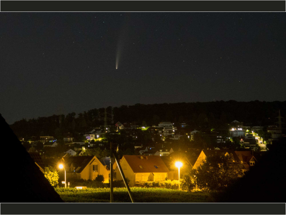 Komet Neowise über dem Wingert in Kleinostheim