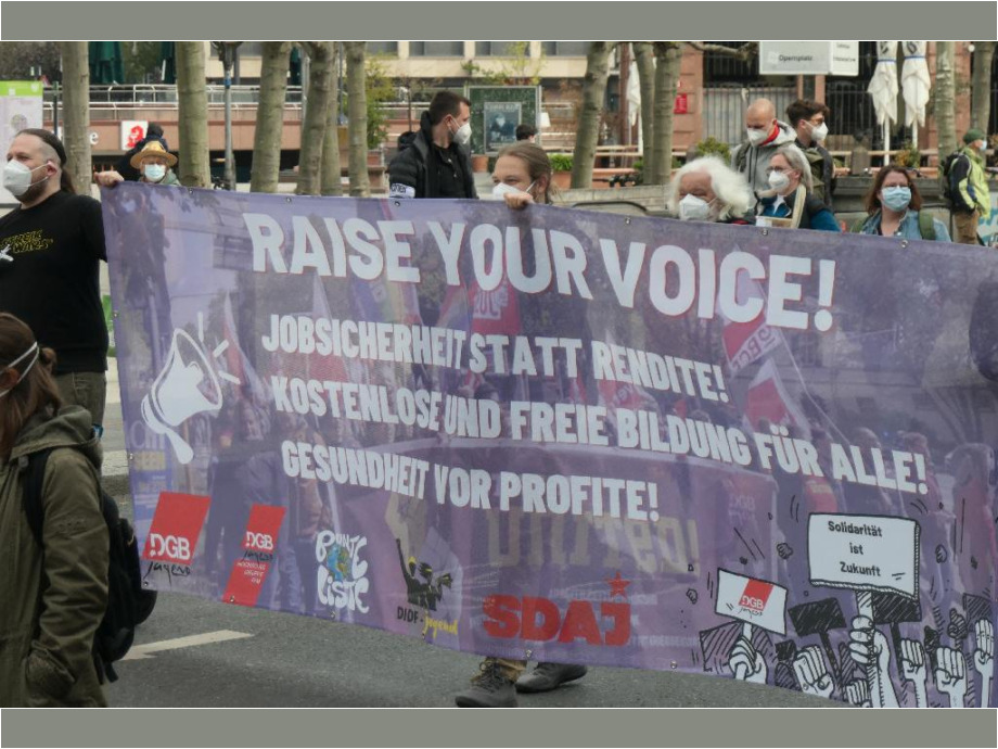 1. Mai 2021 - Maifeier des DGB in Frankfurt