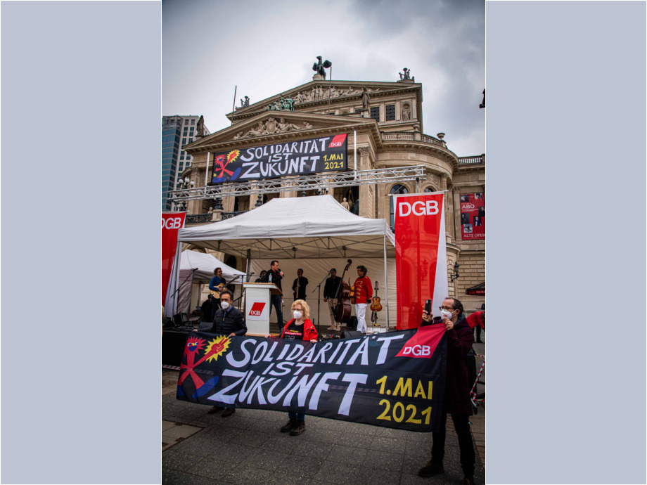 1. Mai 2021 - Maifeier des DGB in Frankfurt