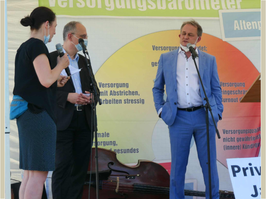 Wir konfrontieren die verantwortlichen Politiker mit unseren Forderungen