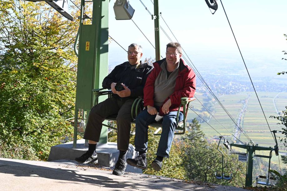 an der Bergstation angekommen an der Bergstation angekommen
