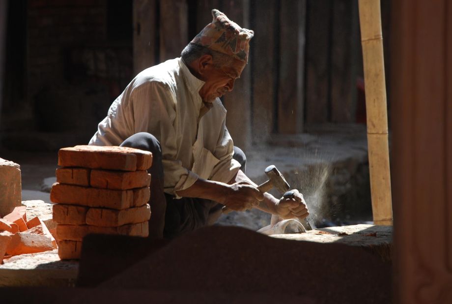 Maurer in Bakhtapur