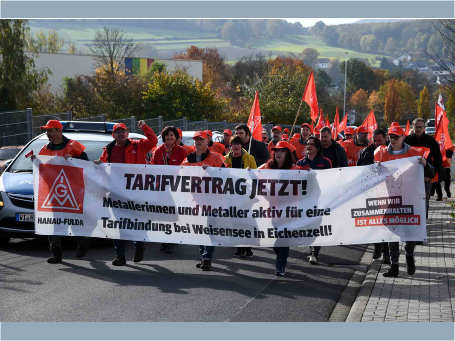 Warnstreik am 29. Oktober 2021
