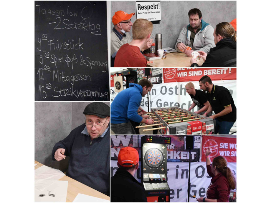 Spiel, Spaß und Spannung beim Streiken hält zusammen