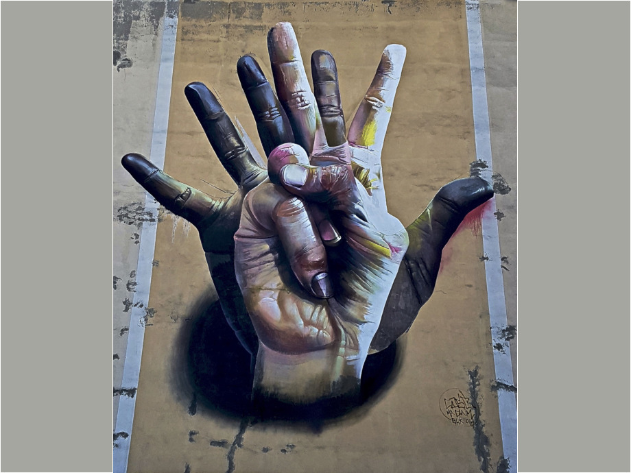 Street Art-Hand in Hand
