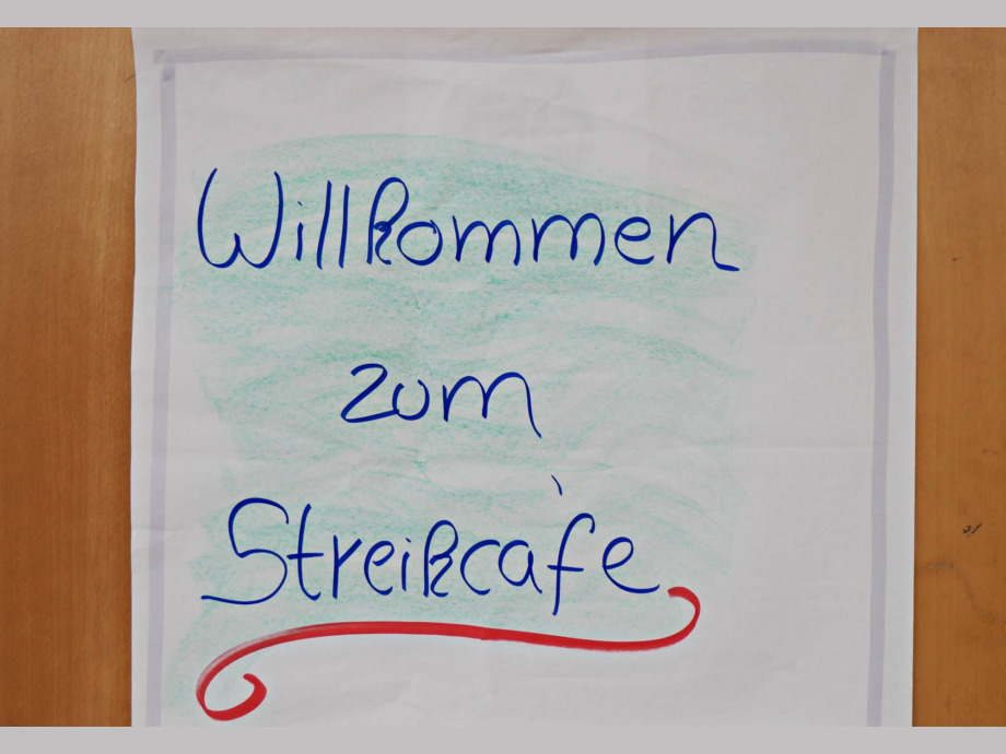 Streikcafe im Gewerkschaftshaus