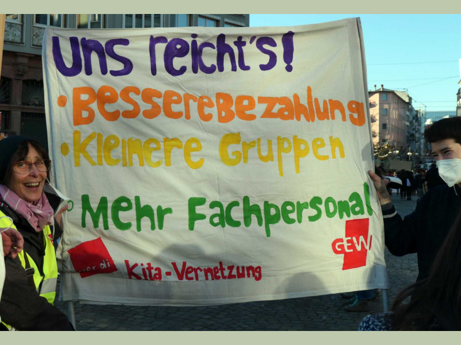 Für bessere Arbeitsbedingungen in Kitas