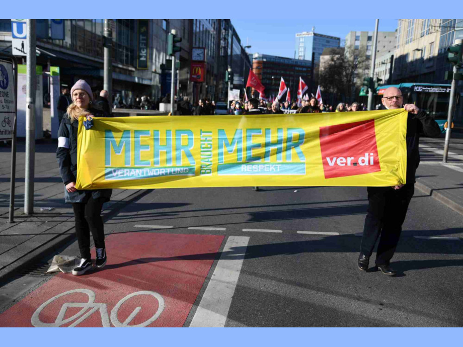 Demozug durch die Stadt