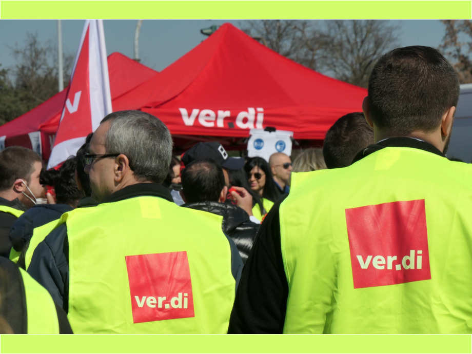Warnstreik am Flughafen Ffm