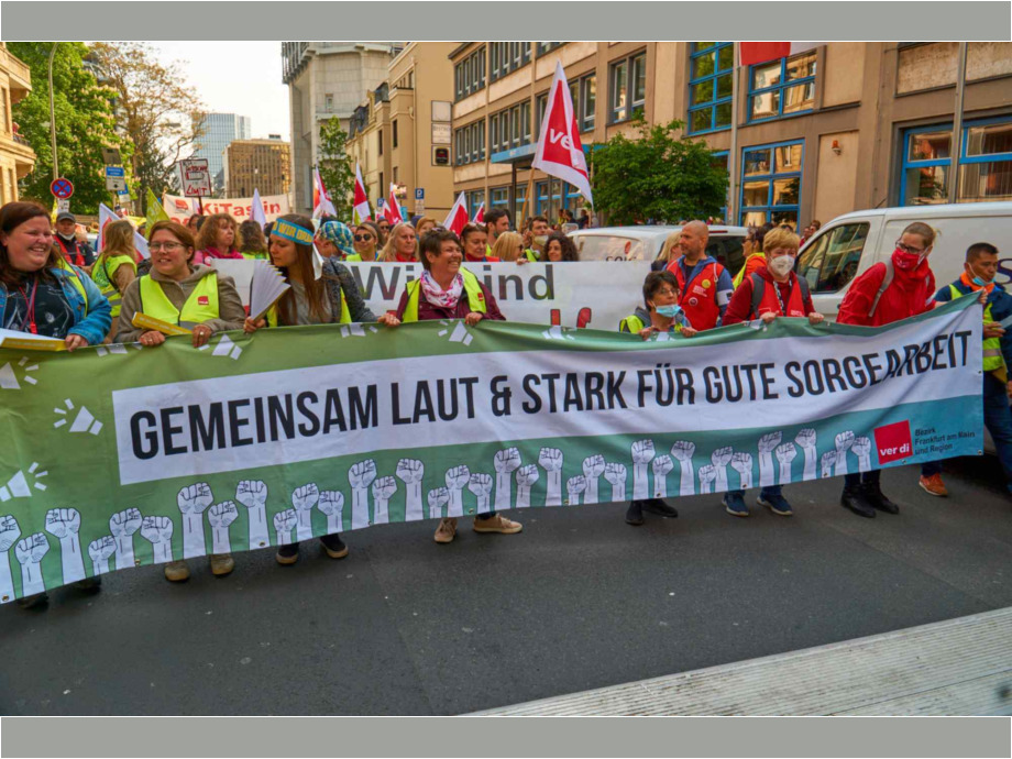 Demonstrationsbeginn am Gewerkschaftshaus