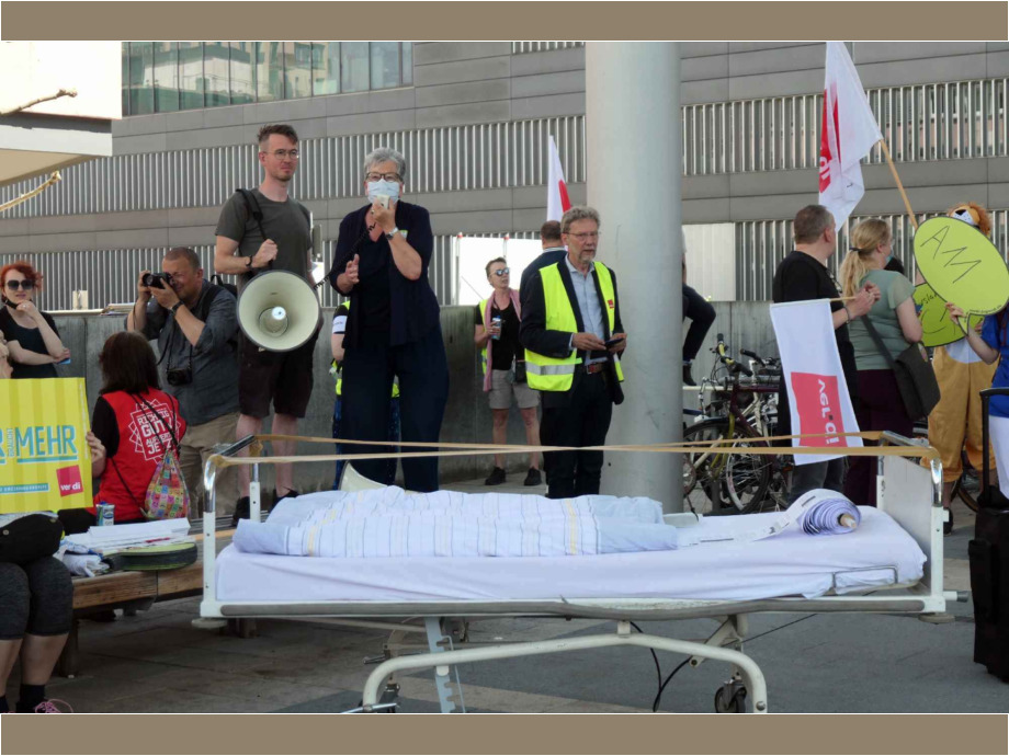 Kundgebung am Uniklinikum