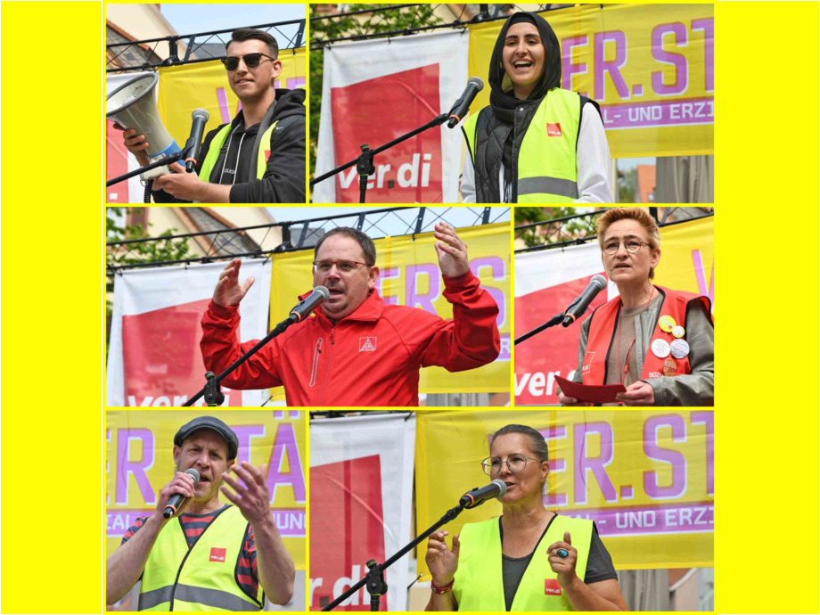 Warnstreik in Hanau für die Aufwertung der Berufe im Sozial- und Erziehungsbereich Warnstreik in Hanau für die Aufwertung der Berufe im Sozial- und Erziehungsbereich