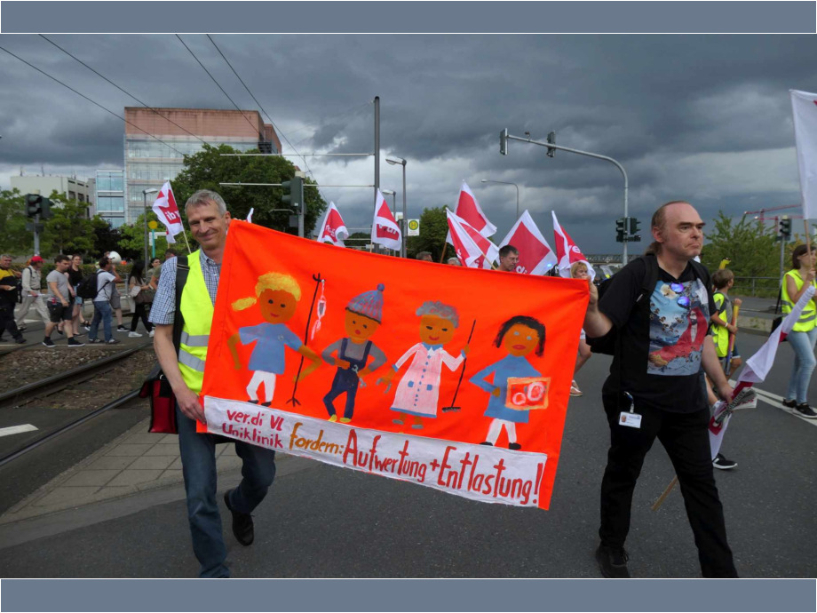 Demozug zum Gewerkschaftshaus