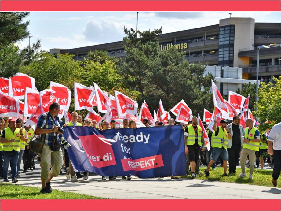 Demonstration am Flughafen