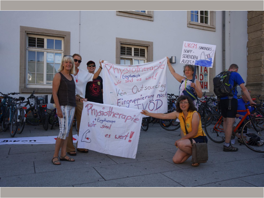 Protest gegen Stellenabbau