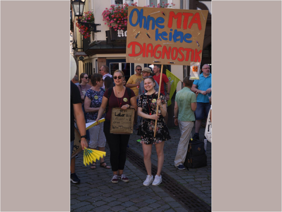 Protest gegen den drohenden Stellenabbau