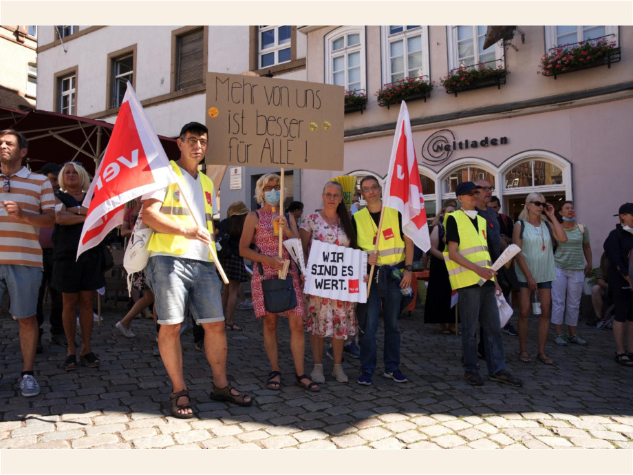 Protest gegen Stellenabbau
