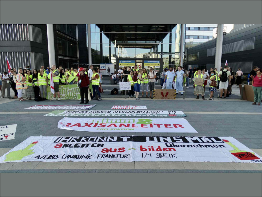 Auftaktkundgebung am Uniklinikum Frankfurt Auftaktkundgebung am Uniklinikum Frankfurt