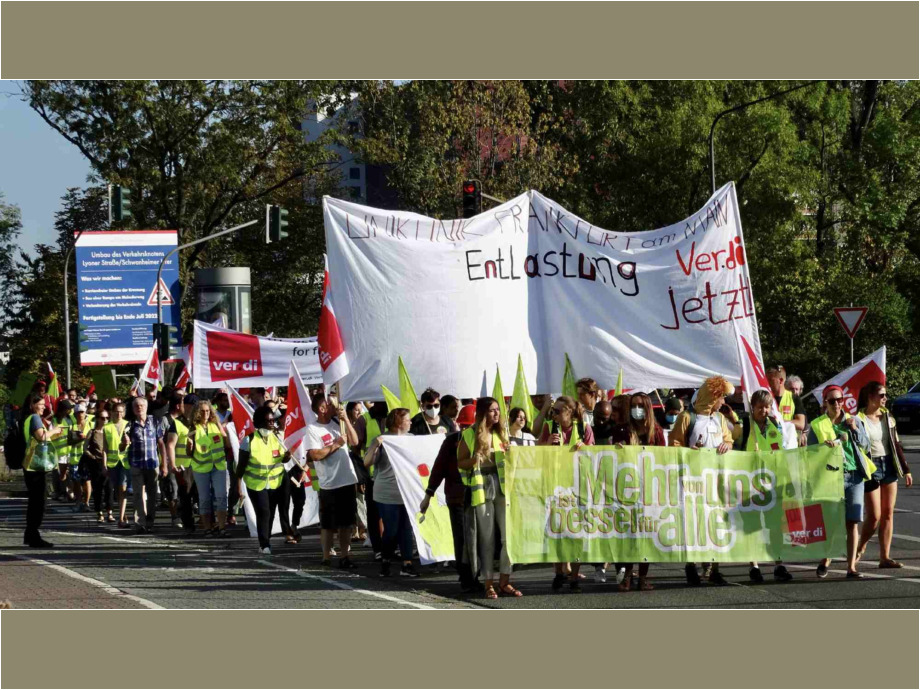 Demozug durch Frankfurt Demozug durch Frankfurt
