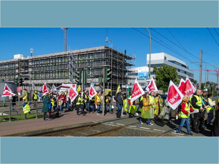Demozug durch das Uniklinikum