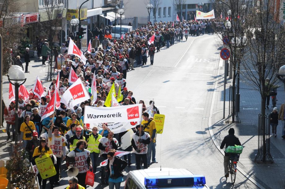 Verdi Warnstreik in Hanau