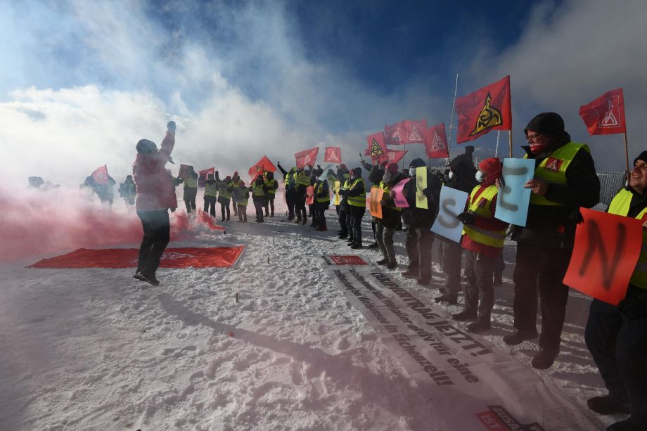 06. 01. 2022 Höchster Streik Hessens auf der Wasserkuppe