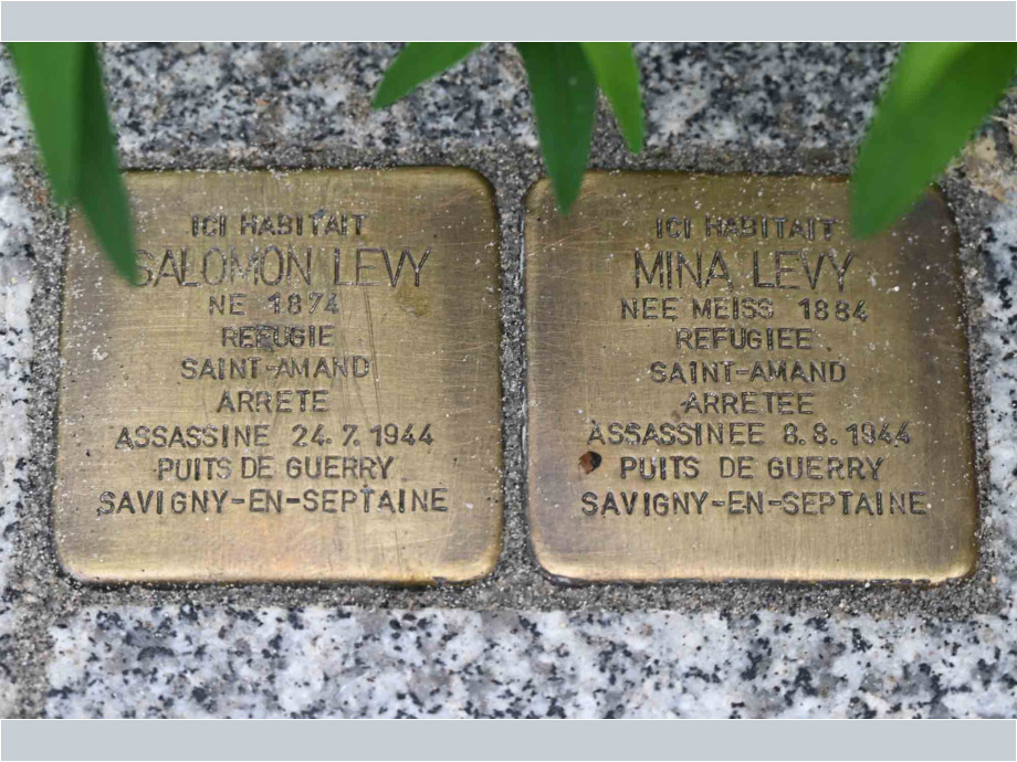 Die Stolpersteine wurden vor kurzem in Ingwiller verlegt Die Stolpersteine wurden vor kurzem in Ingwiller verlegt