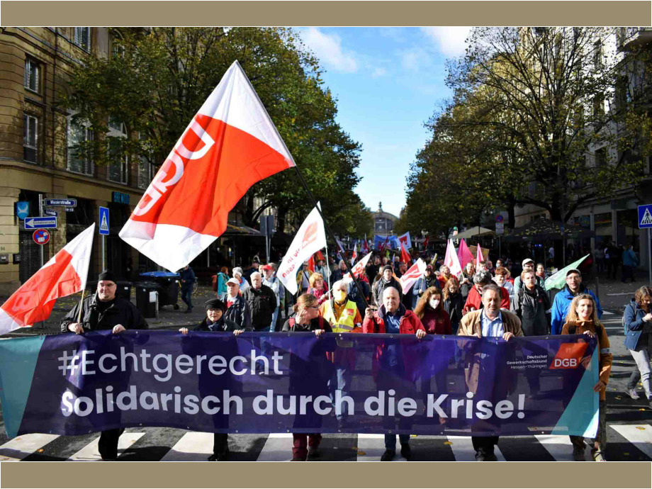 Solidarischer Herbst "Soziale Sicherheit schaffen - Energiewende beschleunigen!" - Kundgebung und Demonstration am 22.10.2022 in Frankfurt Solidarischer Herbst "Soziale Sicherheit schaffen - Energiewende beschleunigen!" - Kundgebung und Demonstration am 22.10.2022