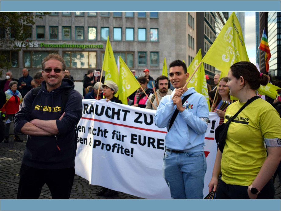Solidarischer Herbst "Soziale Sicherheit schaffen - Energiewende beschleunigen!" - Kundgebung und Demonstration am 22.10.2022 in Frankfurt Solidarischer Herbst "Soziale Sicherheit schaffen - Energiewende beschleunigen!" - Kundgebung und Demonstration am 22.10.2022