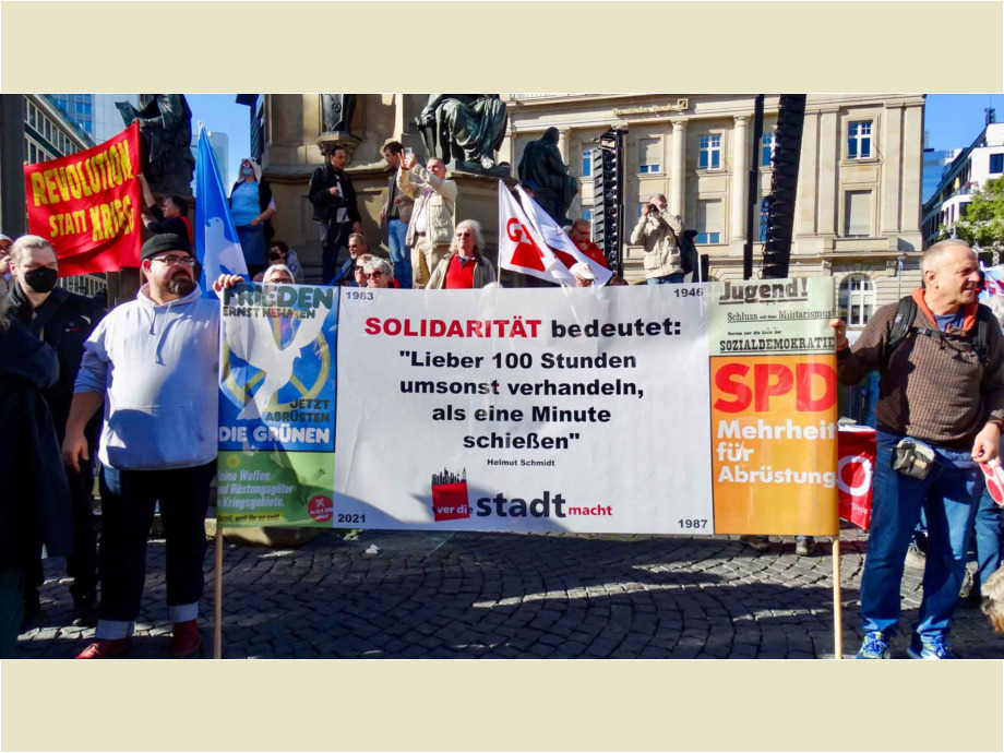 Solidarischer Herbst "Soziale Sicherheit schaffen - Energiewende beschleunigen!" - Kundgebung und Demonstration am 22.10.2022 in Frankfurt Solidarischer Herbst "Soziale Sicherheit schaffen - Energiewende beschleunigen!" - Kundgebung und Demonstration am 22.10.2022