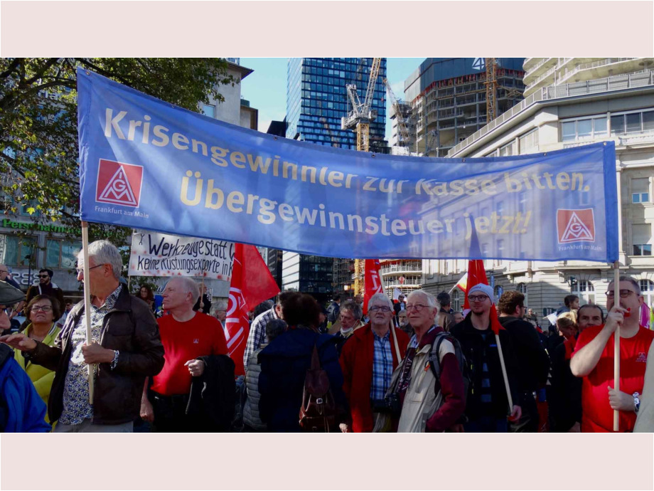 Solidarischer Herbst "Soziale Sicherheit schaffen - Energiewende beschleunigen!" - Kundgebung und Demonstration am 22.10.2022 in Frankfurt Solidarischer Herbst "Soziale Sicherheit schaffen - Energiewende beschleunigen!" - Kundgebung und Demonstration am 22.10.2022