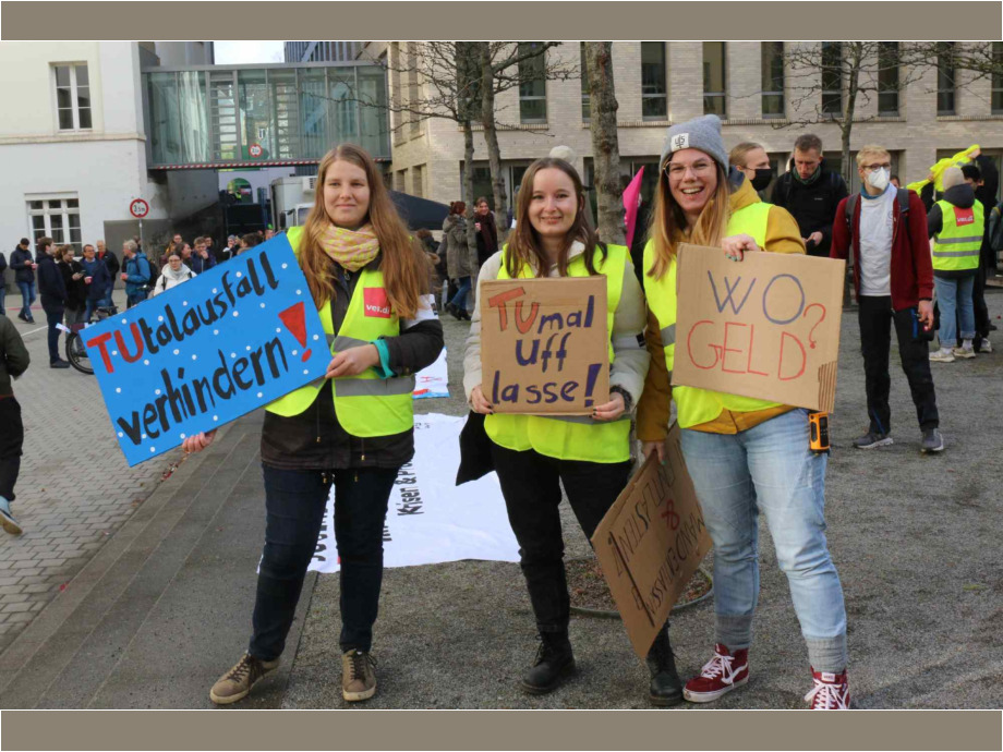 Studierende demonstrieren an der TU Darmstadt
