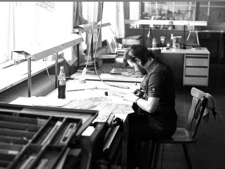 Arbeit eines Lithographen Arbeit eines Lithographen