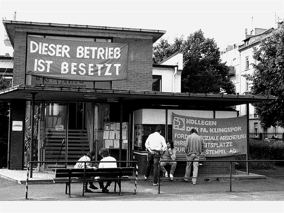 1985, Besetzung der Firma Klingspor 1985, Besetzung der Firma Klingspor