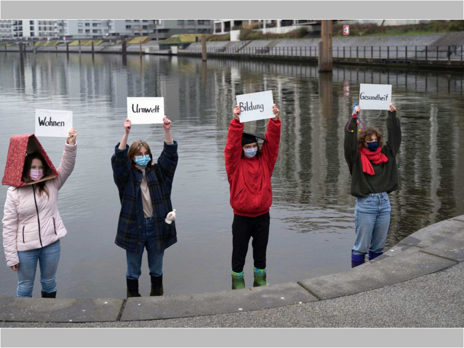 Protest am Hafenbecken Protest am Hafenbecken